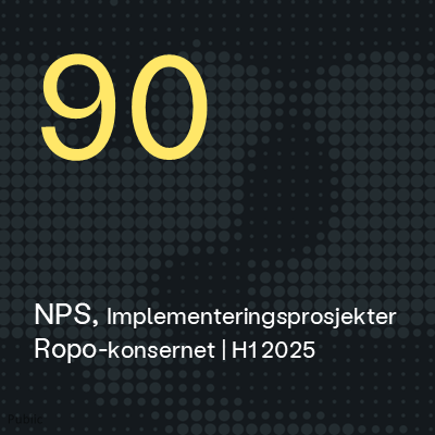Toppscore til Ropo i prosjektimplementering: NPS 100 i Norge og 90 på konsernnivå