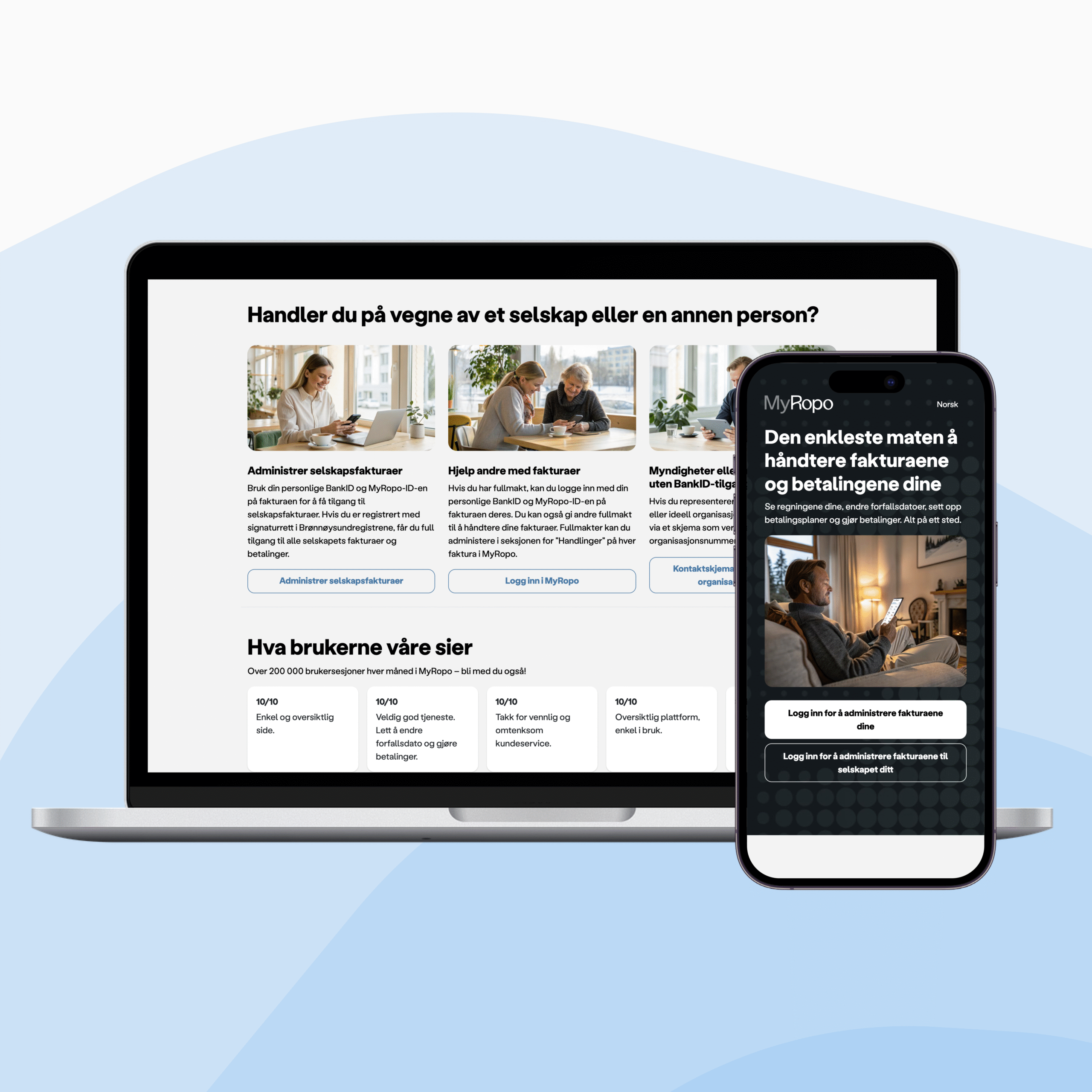 Vi oppgraderer selvbetjeningsplattformen vår MyRopo