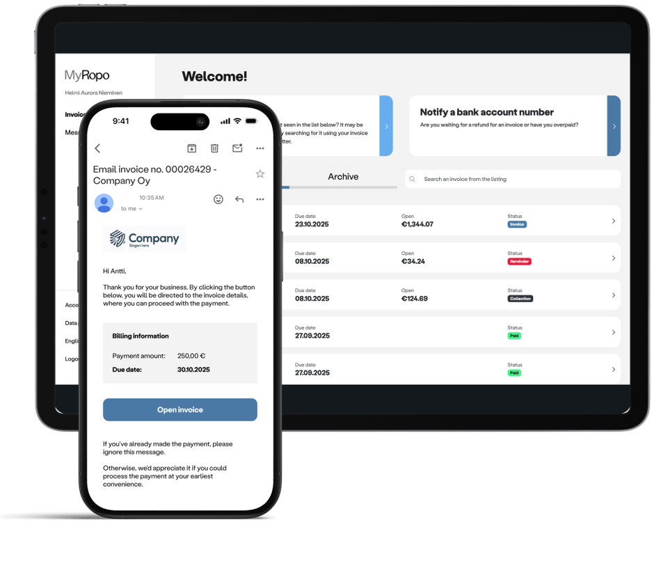 Vi introduserer MyRopo-fakturaer for enklere betalinger og forbedret kundeopplevelse